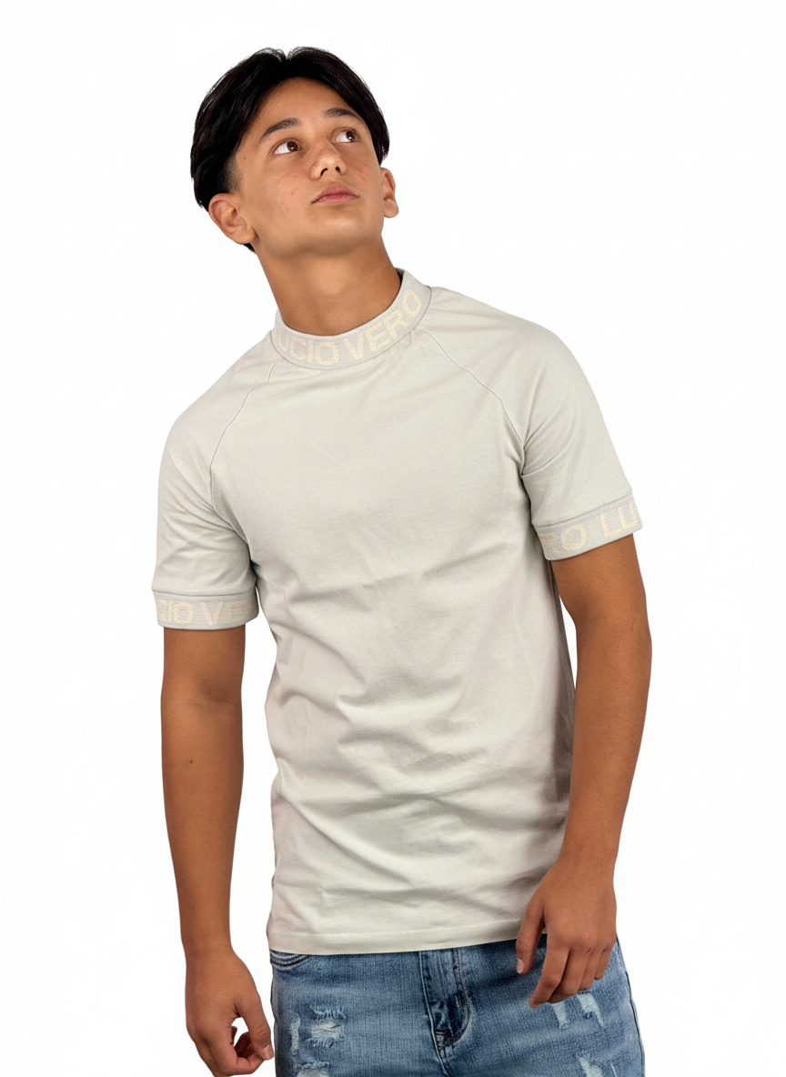 Camiseta manga corta Slim Fit LUCIO VERO Grey - Men