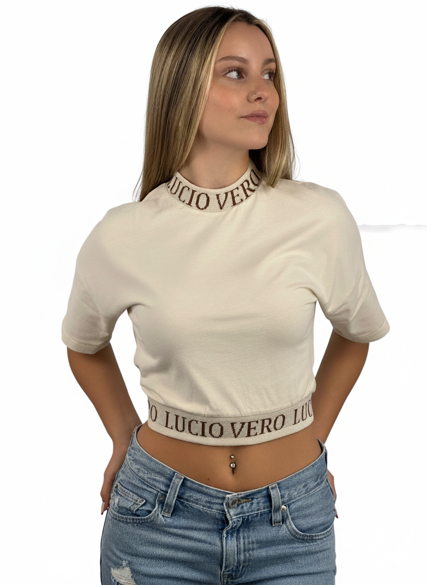 Camiseta manga corta Regular Fit LUCIO VERO Beige -Women