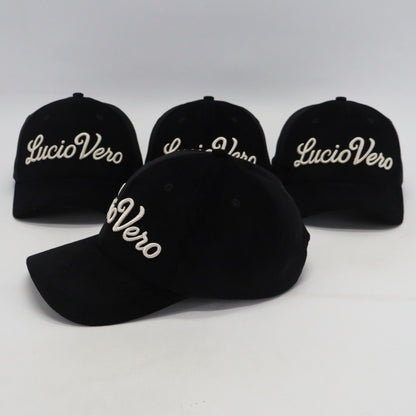 Gorra Premium de Pana Fina LUCIO VERO - Negra y Crema - Unisex