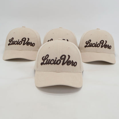 Gorra Premium de Pana Fina LUCIO VERO - Beige y Marrón - Unisex