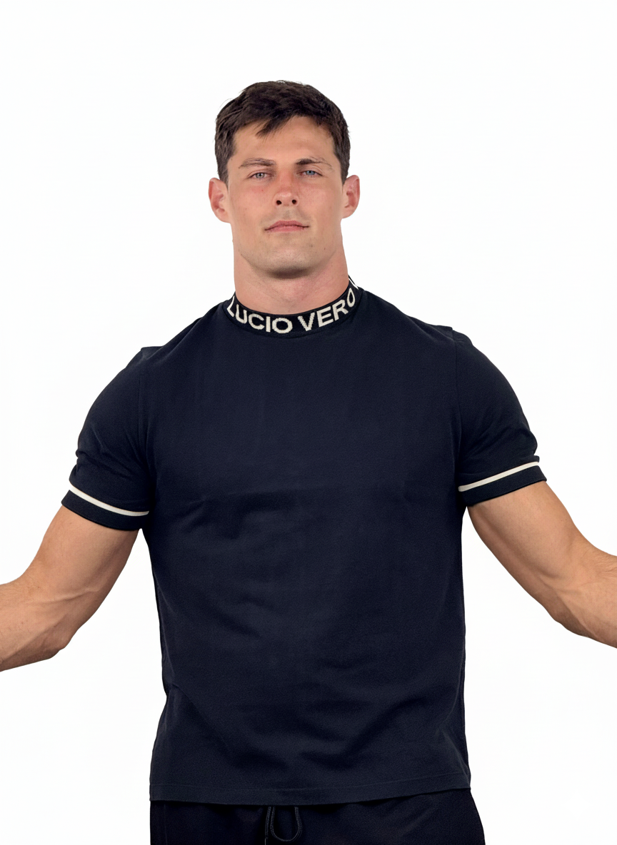 Camiseta manga corta Regular Fit - LUCIO VERO Black - Men