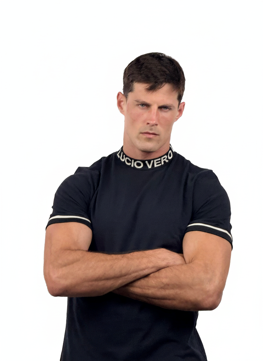 Camiseta manga corta Regular Fit - LUCIO VERO Black - Men