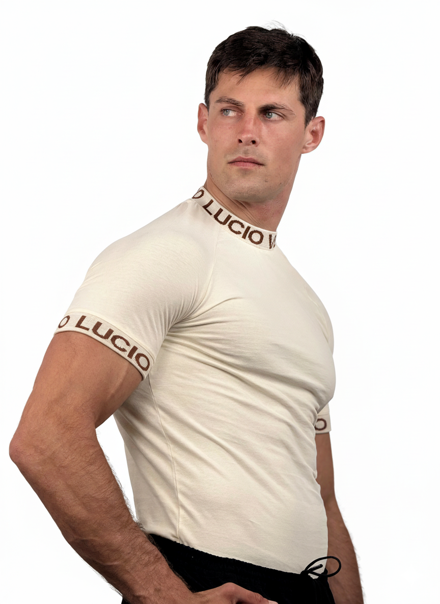 Camiseta manga corta Slim Fit  LUCIO VERO Beige - Men