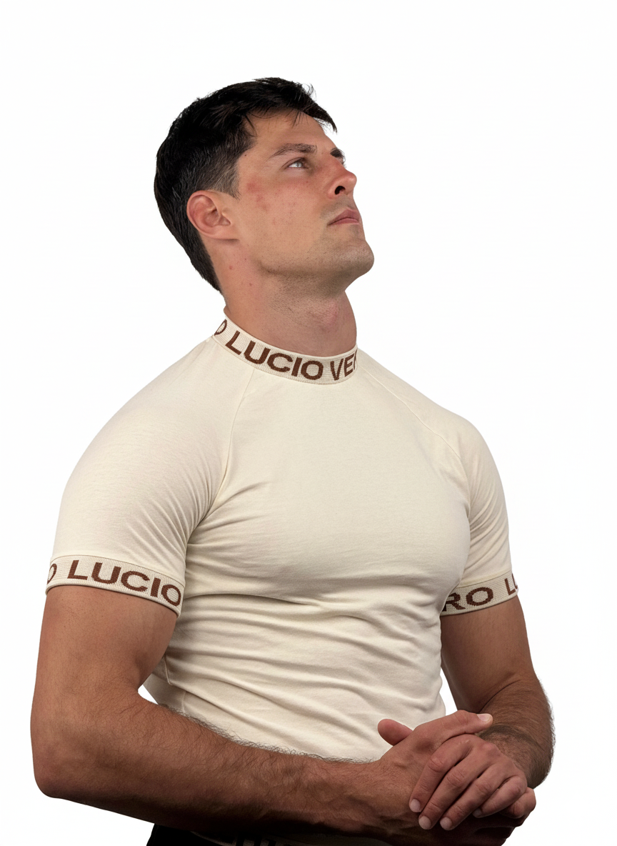 Camiseta manga corta Slim Fit  LUCIO VERO Beige - Men