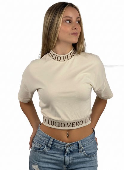 Camiseta manga corta Regular Fit  LUCIO VERO Beige -Women