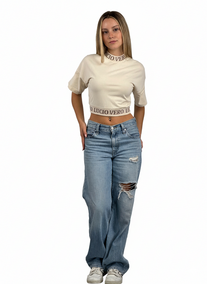 Camiseta manga corta Regular Fit  LUCIO VERO Beige -Women