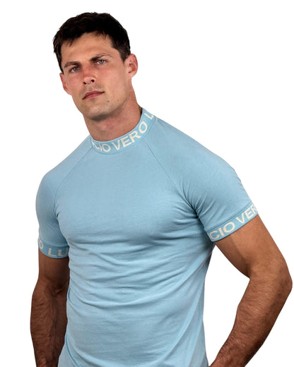 Camiseta manga corta Slim Fit  LUCIO VERO Blue - Men