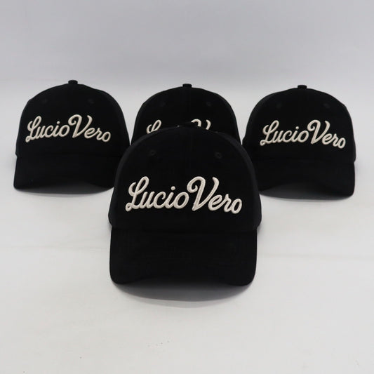 Gorra Premium de Pana Fina LUCIO VERO - Negra y Crema - Unisex