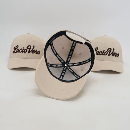 Gorra Premium de Pana Fina LUCIO VERO - Beige y Marrón - Unisex