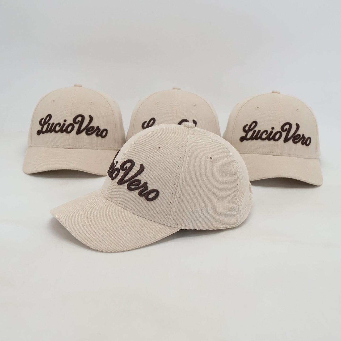 Gorra Premium de Pana Fina LUCIO VERO - Beige y Marrón - Unisex