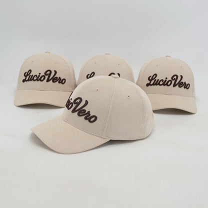 Gorra Premium de Pana Fina LUCIO VERO - Beige y Marrón - Unisex